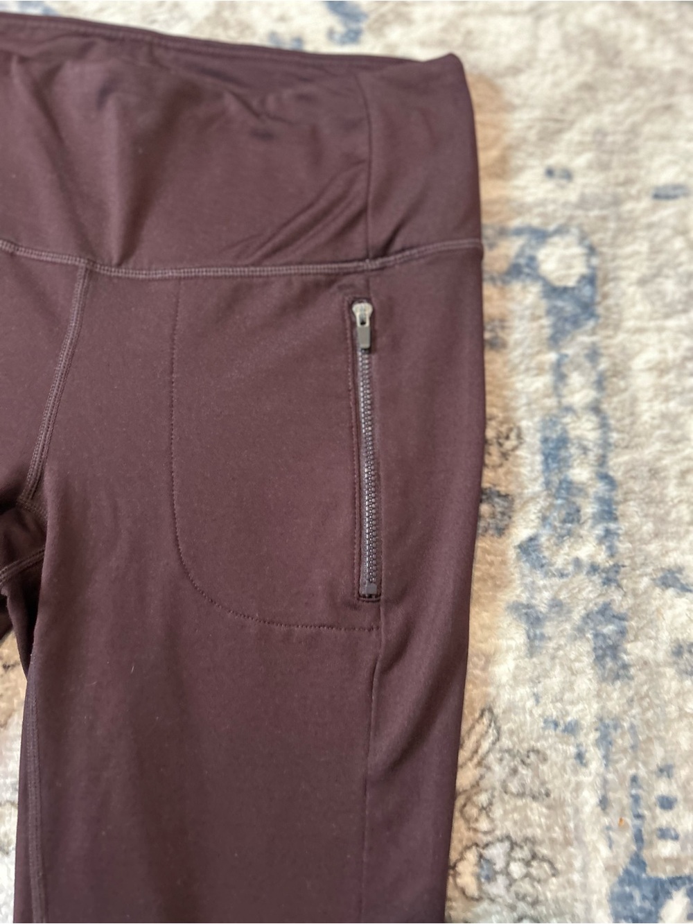 RBX Women’s High-Waist Athletic Leggings in Dark Plum - Picture 3 of 9